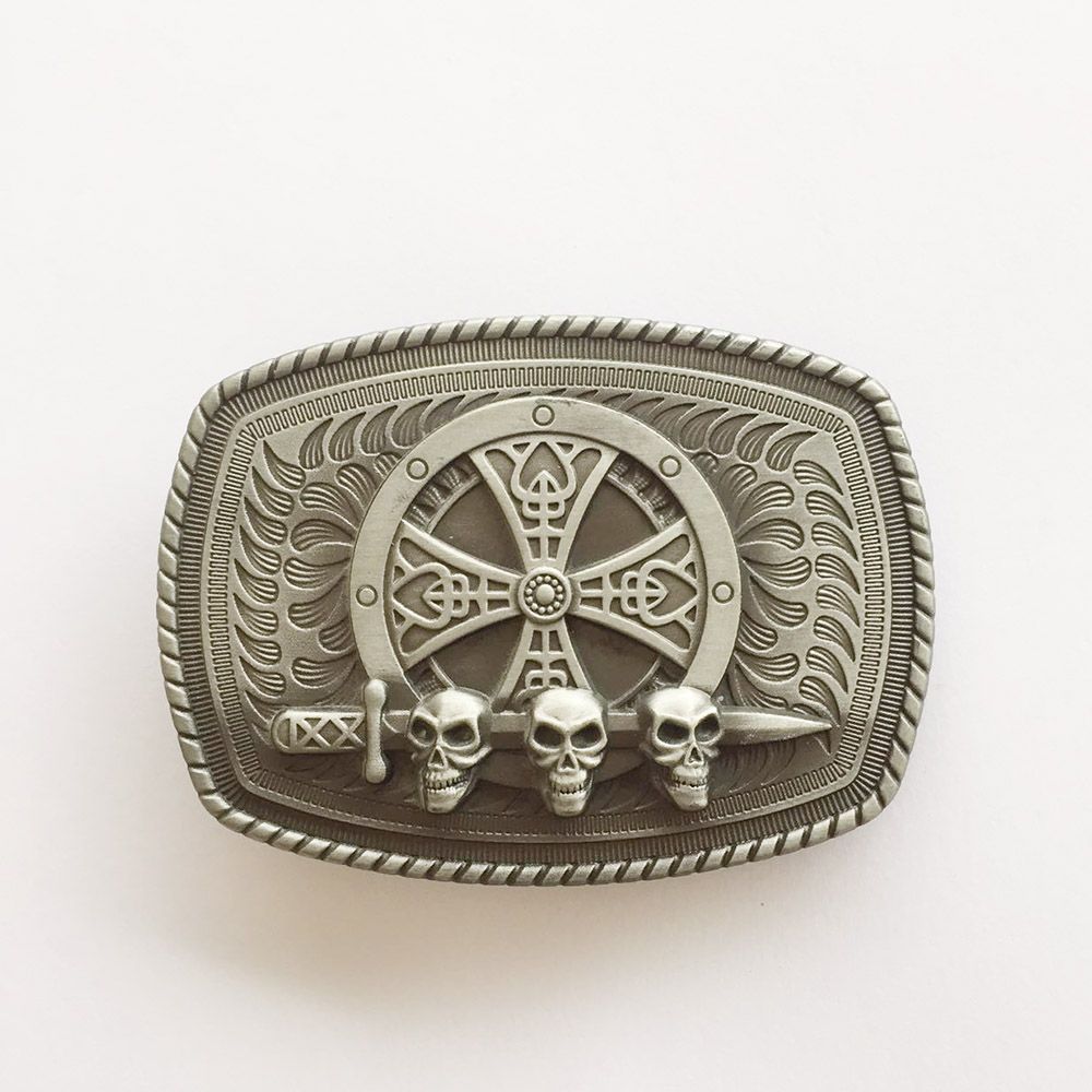 Vintage Celtic Shield Skull Sword Belt Buckle Gurtelschnalle Boucle de ceinture Hebilla BUCKLE-3D036AS