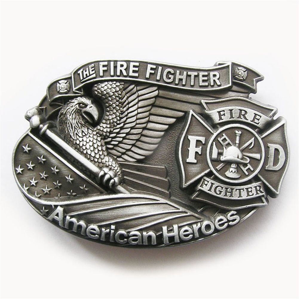Vintage American Hero Firefighter Belt Buckle Gurtelschnalle Boucle de ceinture Hebilla BUCKLE-3D039AS