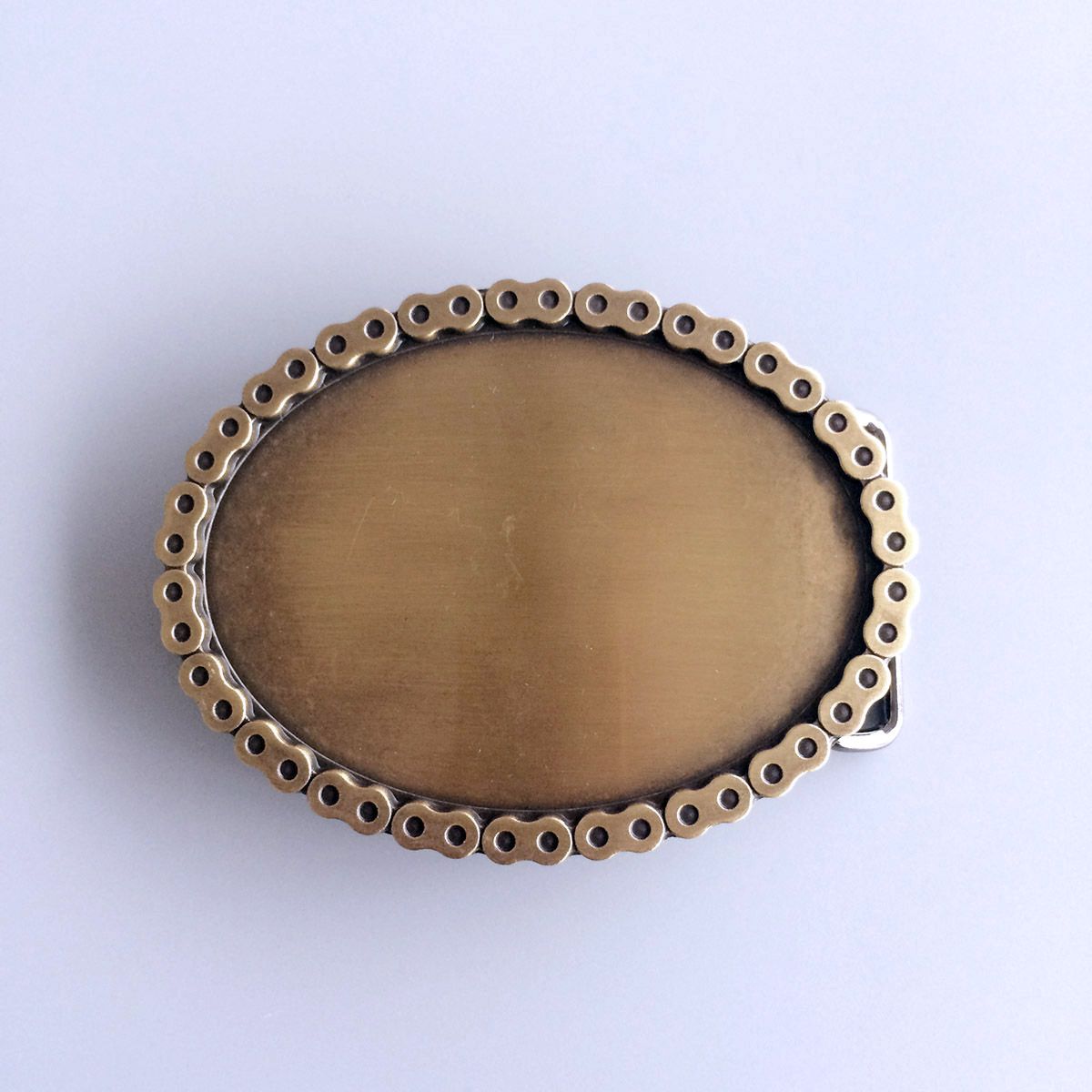 Antique Bronze Plated Oval Rider Blank Belt Buckle BUCKLE-BL002AB