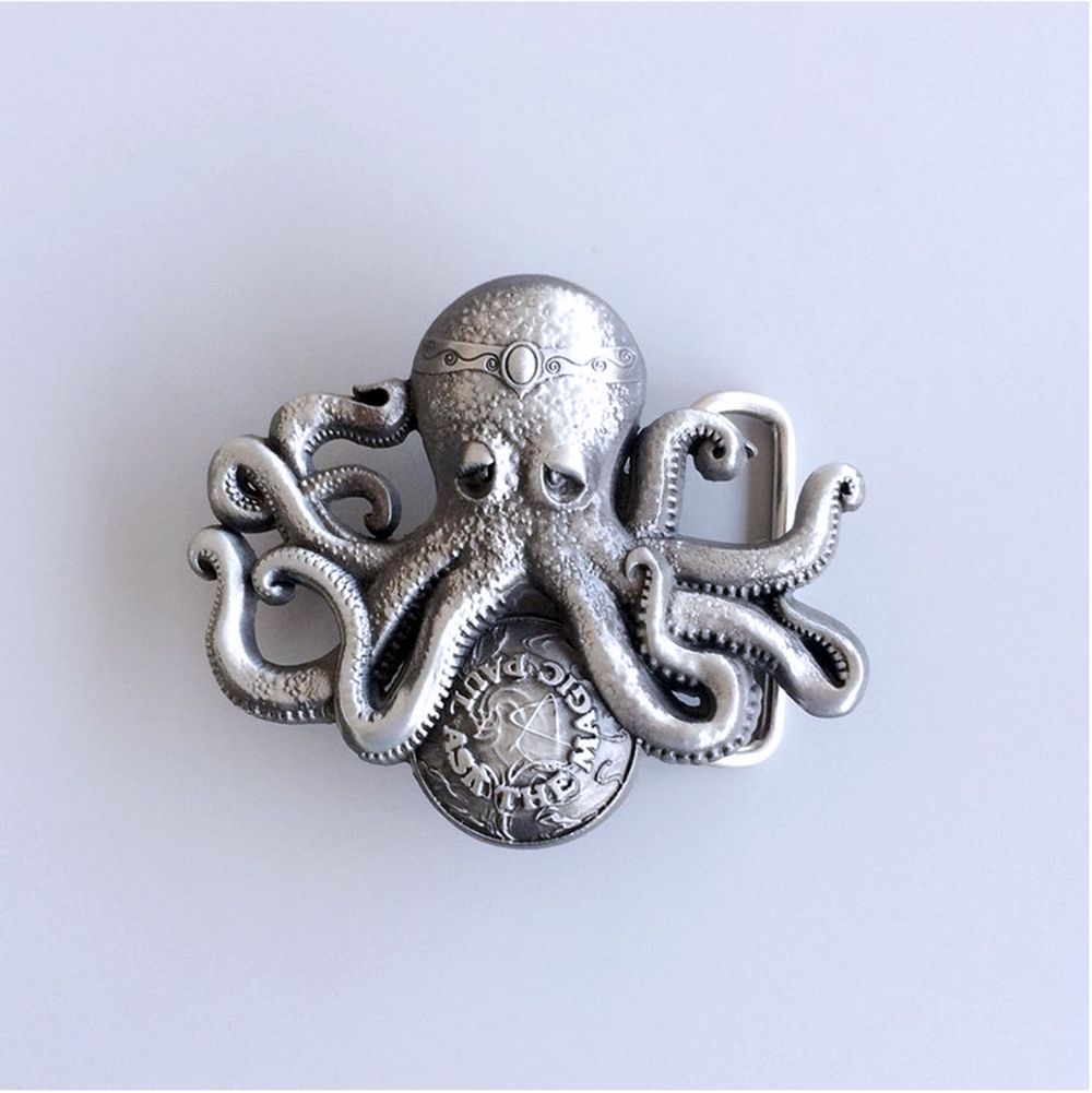 Vintage Style Magic Paul Octopus Belt Buckle