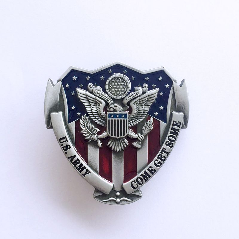 Vintage Style Enamel American Pride Hero Belt Buckle BUCKLE-3D063