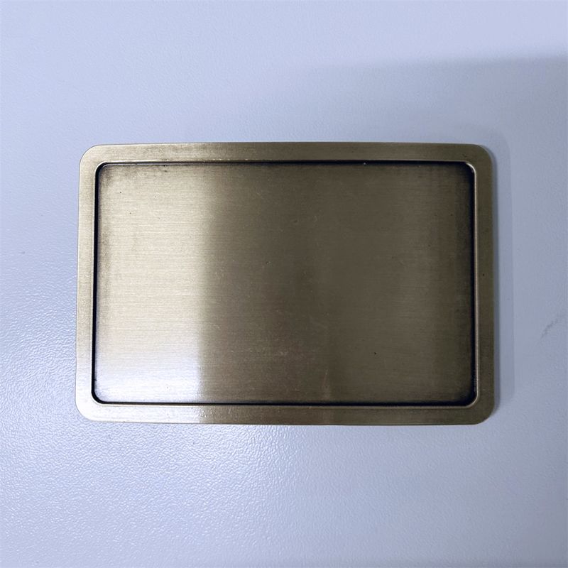 Antique Bronze Rectangle Custom Blank Belt Buckle for Engraving