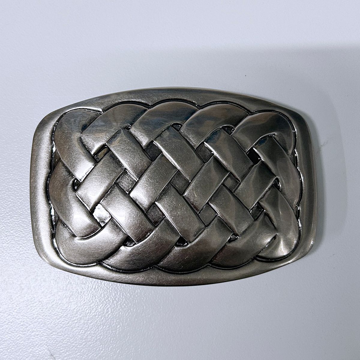 Vintage Silver Plated Cross Knot Solid Brass Belt Buckle BS020SL