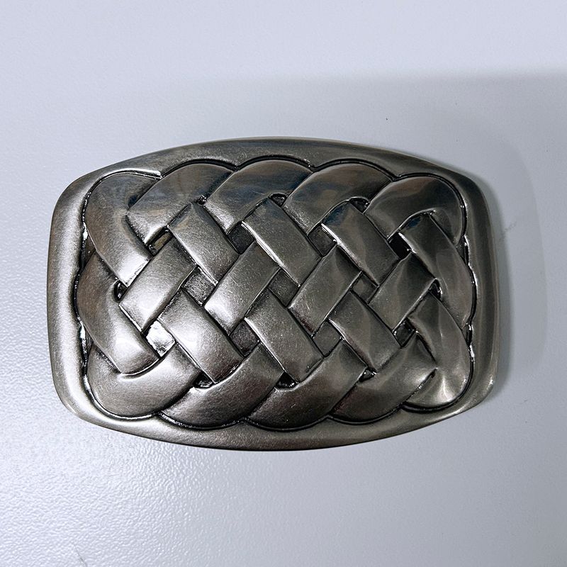 Vintage Silver Plated Cross Knot Solid Brass Belt Buckle BS020SL