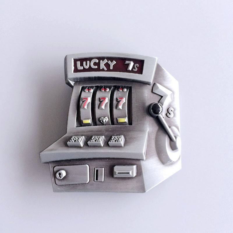 Vintage Lucky 7 Jackpot Enamel Belt Buckle BUCKLE-CS014