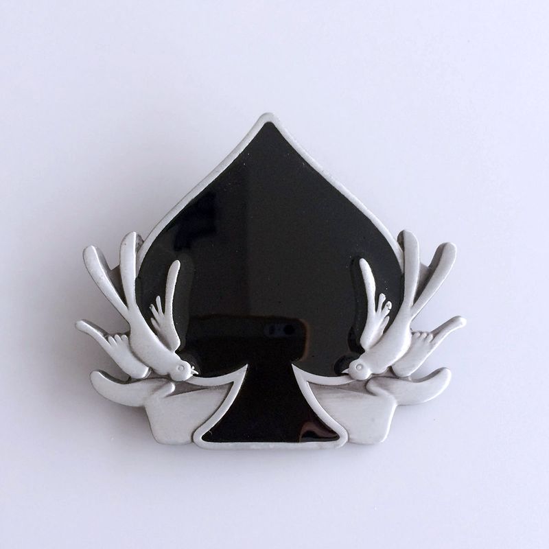 Vintage Style Swallows Enamel Belt Buckle BUCKLE-CS017