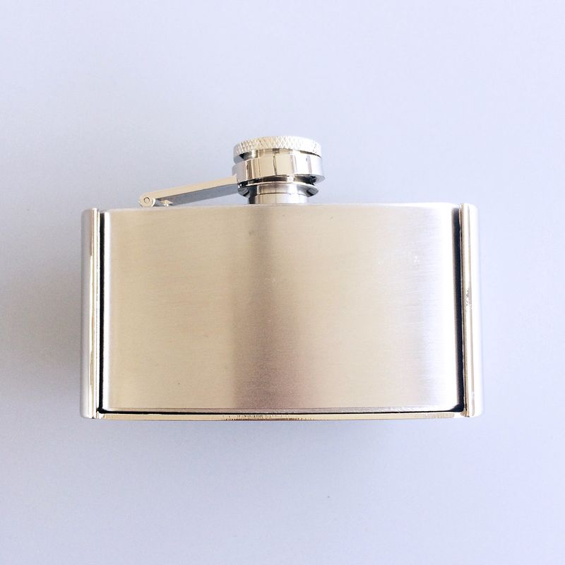 Blank Three Ounce Stainless Steel Flask Belt Buckle BUCKLE-FL001