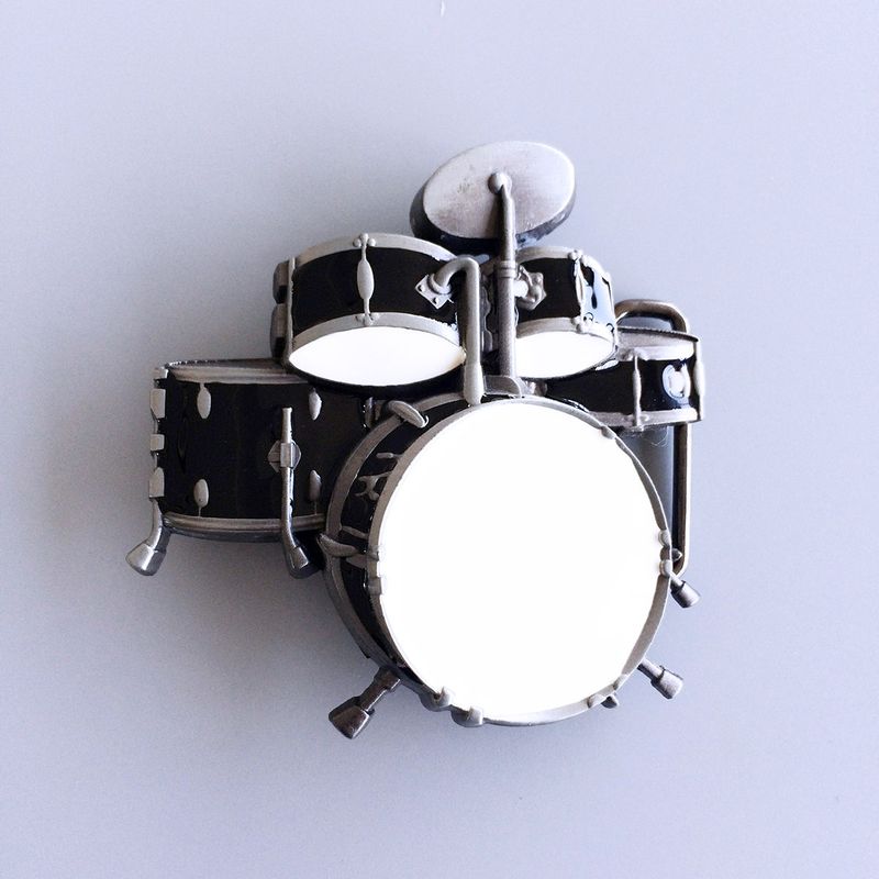 Vintage Style Black Enamel Music Belt Buckle BUCKLE-MU011BK