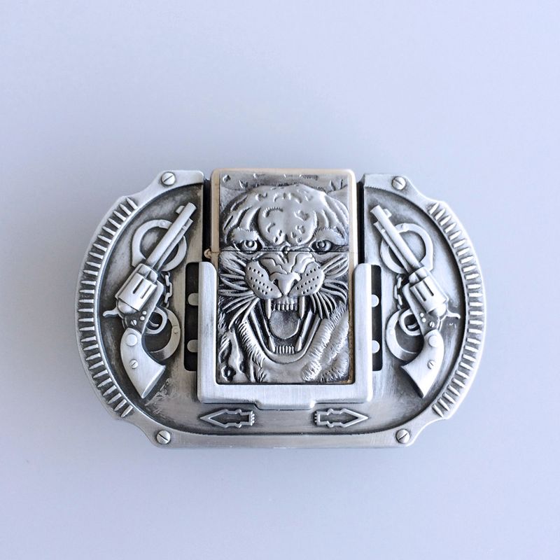 Vintage Style Western Tiger Wildlife Belt Buckle BUCKLE-LT016AS