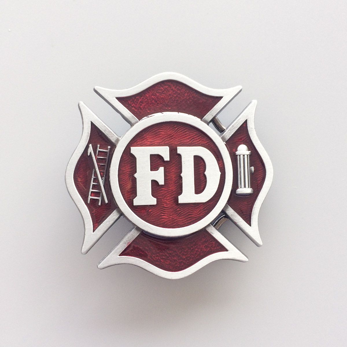 Vintage Style Enamel Fire Fighter Dept Hero Belt Buckle BUCKLE-OC030