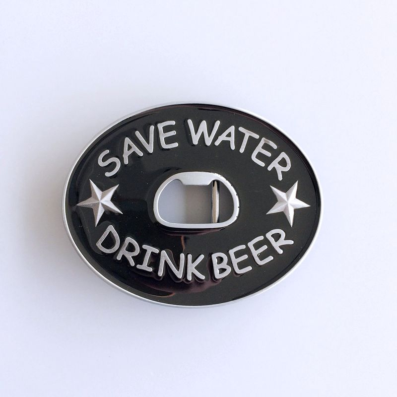 Save Water Drink Beer Bottle Opener Vintage Belt Buckle BUCKLE-OC017