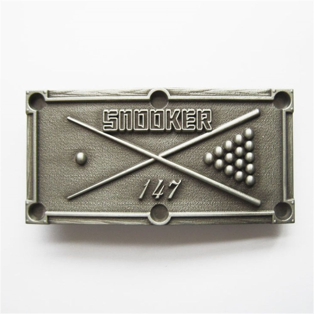 Antique Silver Snooker Belt Buckle