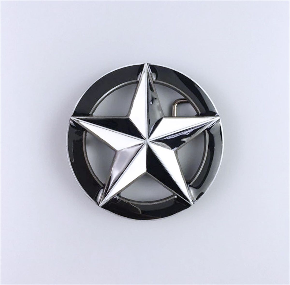 Star Belt Buckle Vintage Black White Enamel Belt Buckle