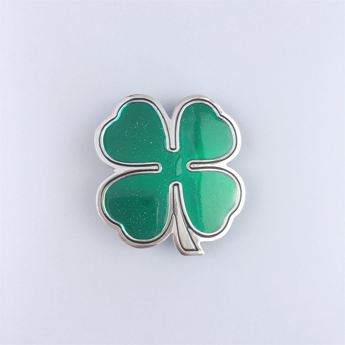 Lucky Irish Enamel Belt Buckle