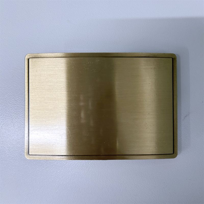 Antique Bronze Plated Rectangle Blank Belt Buckle For Engraving BUCKLE-T076AB