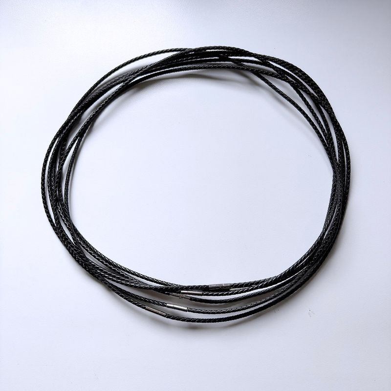 50 pcs per Bid Solid Real Leather Chain For Necklace NECKLACE-CORD01