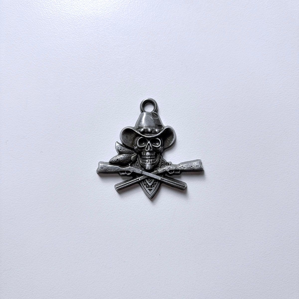 Pendant (Western Skull Cowboy) PENDANT-SK036AS