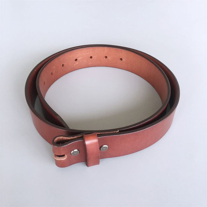 New Red Brown Genuine Leather Belt Solid Real Leather Belt Screws On Belt Gurtel BELT1-014RW