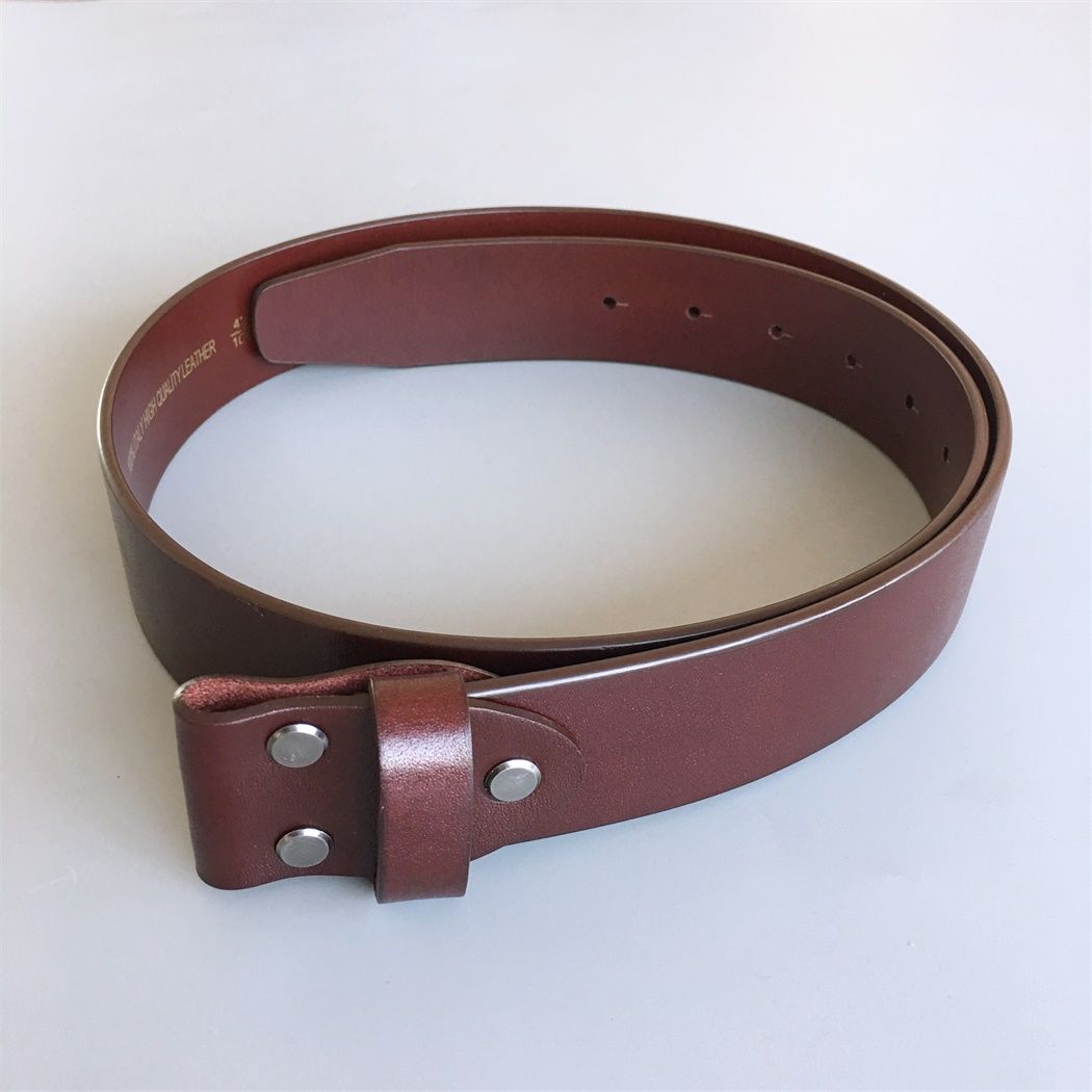 New Red Brown Real Genuine Leather Belt Screws On Custom Cut to Size Belt BELT1-016RW