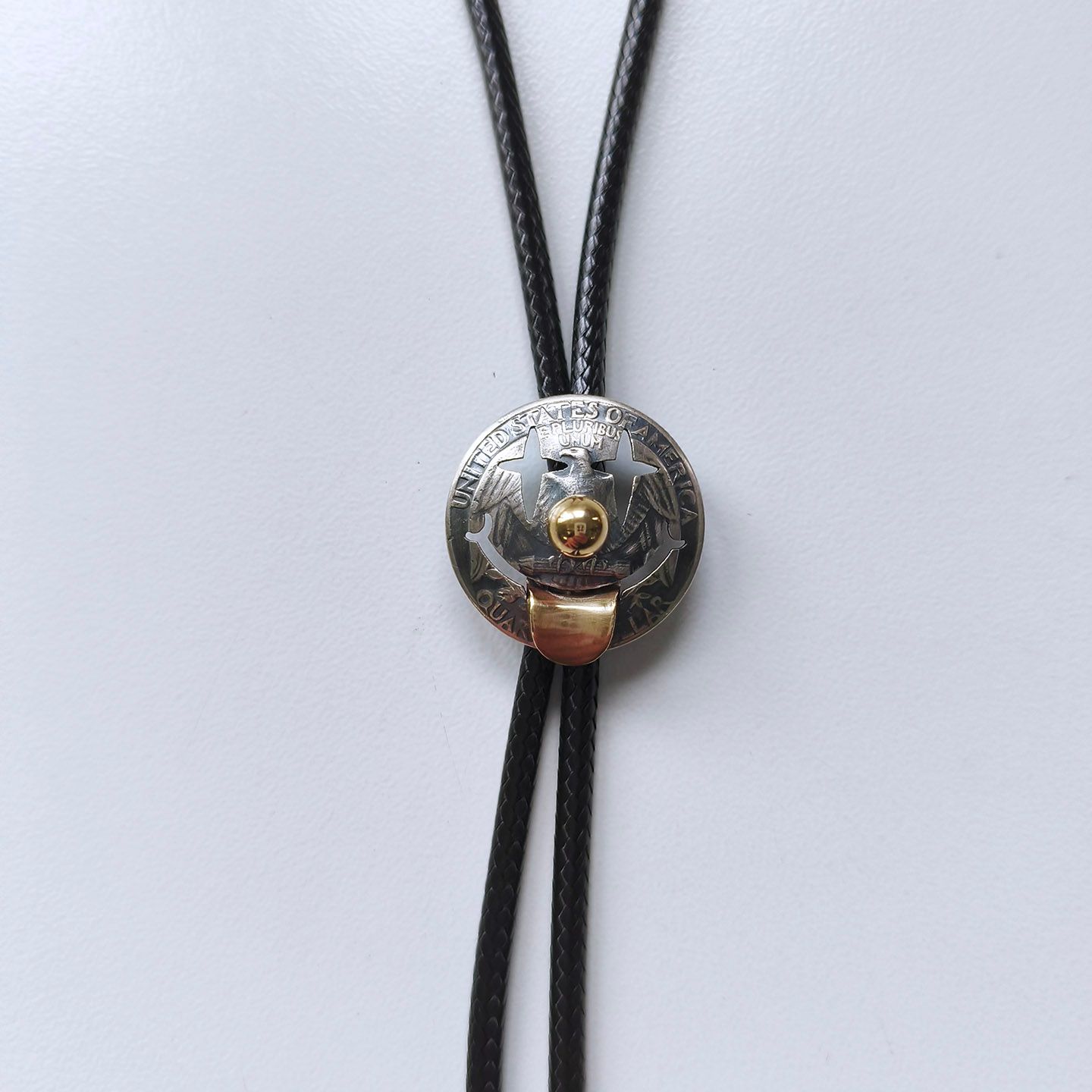 Silver Coin Joker Bolo Tie Necklace BOLOTIE-F036