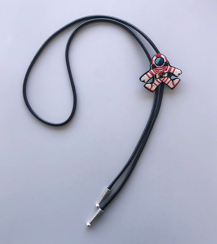 Manual Embroidery Space Men Bolo Tie BOLOTIE-E001