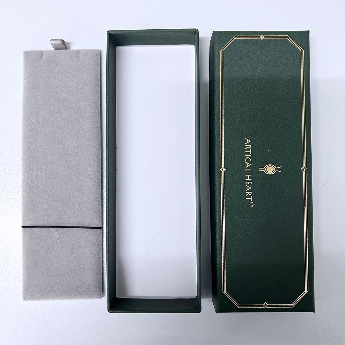 12 PCS Green Color With Gold Logo Paper Gift Box for Bolo Tie BOLOTIE-BOX05
