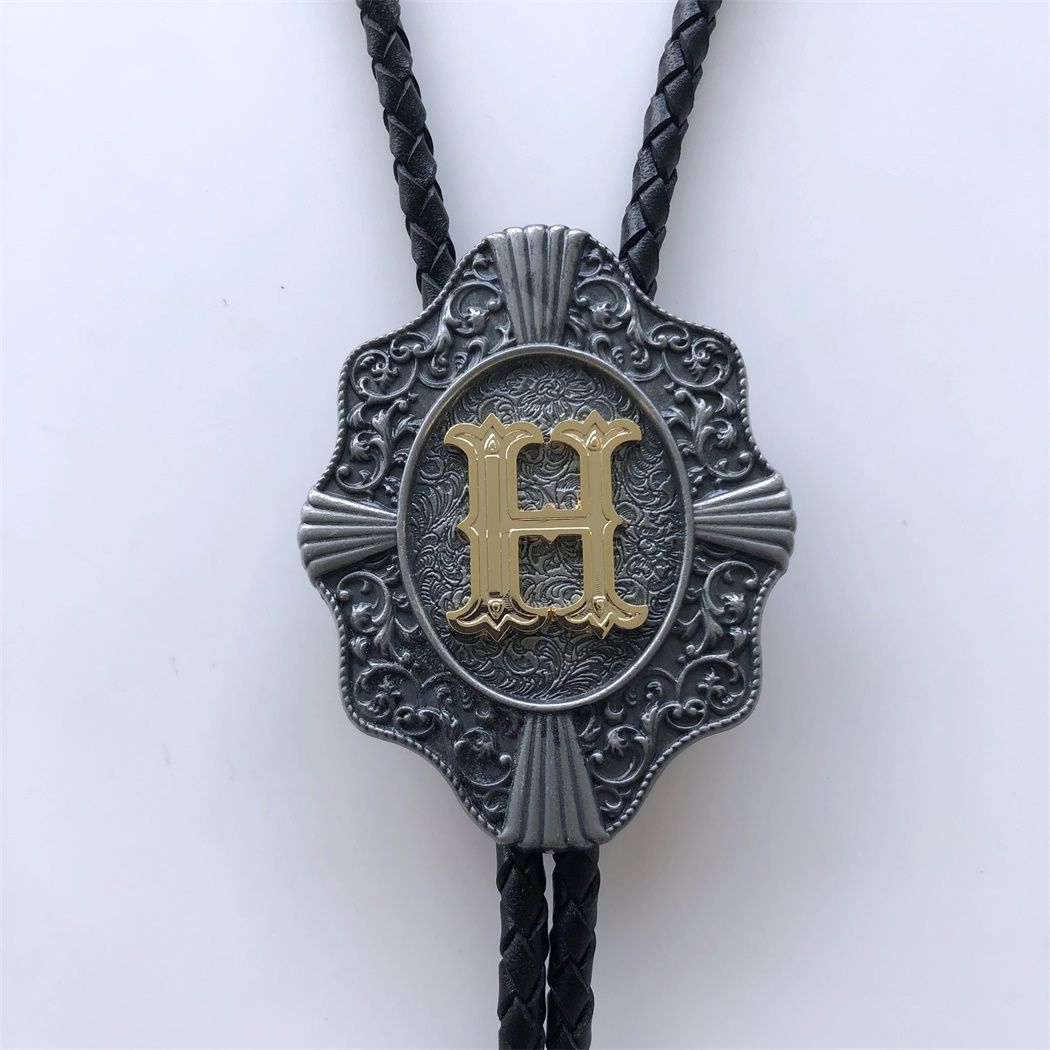 Western Tie Clips Initial Letter H Western Cowboy Cowgirl Bolo Tie