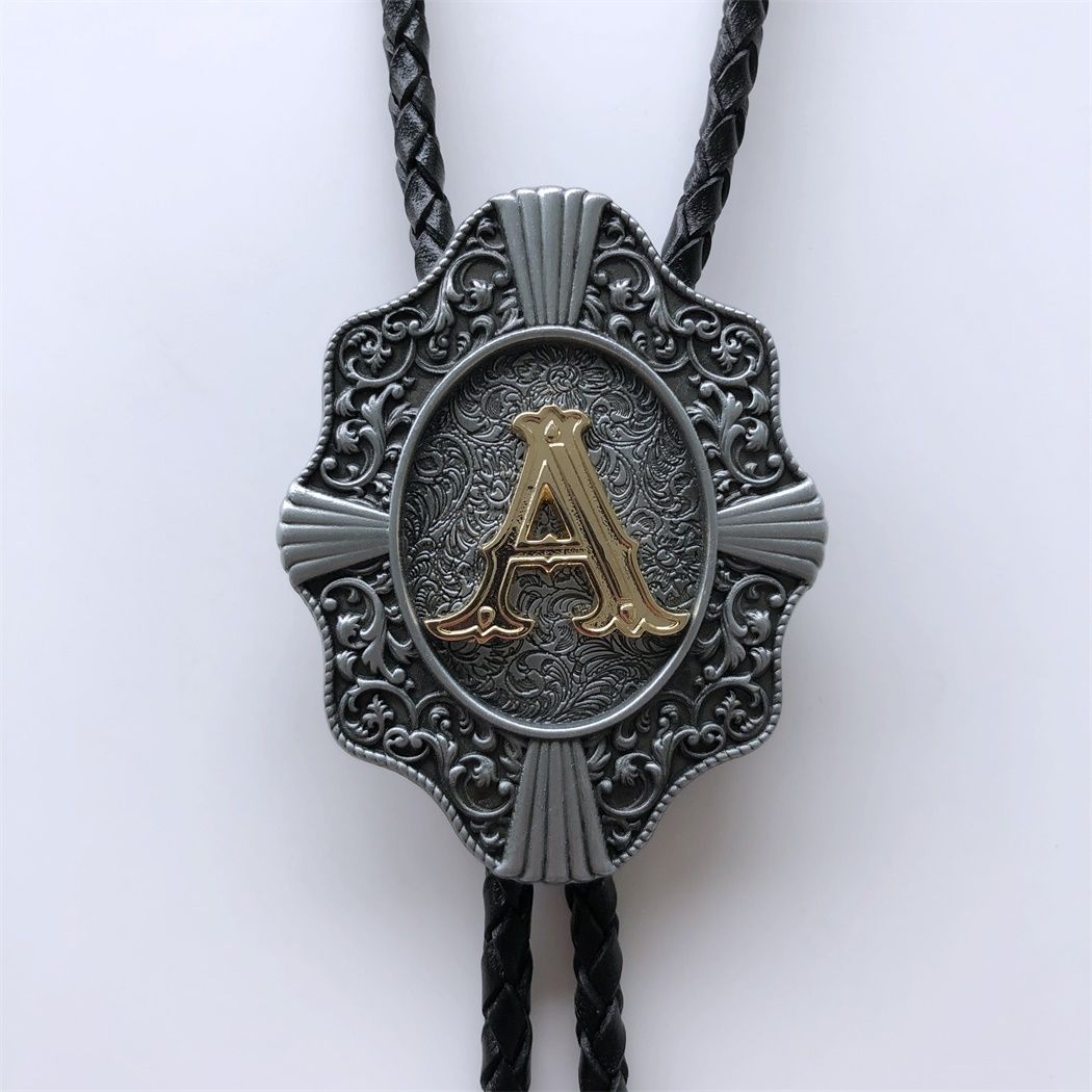 Western Tie Clips Initial Letter A Western Cowboy Cowgirl Bolo Tie