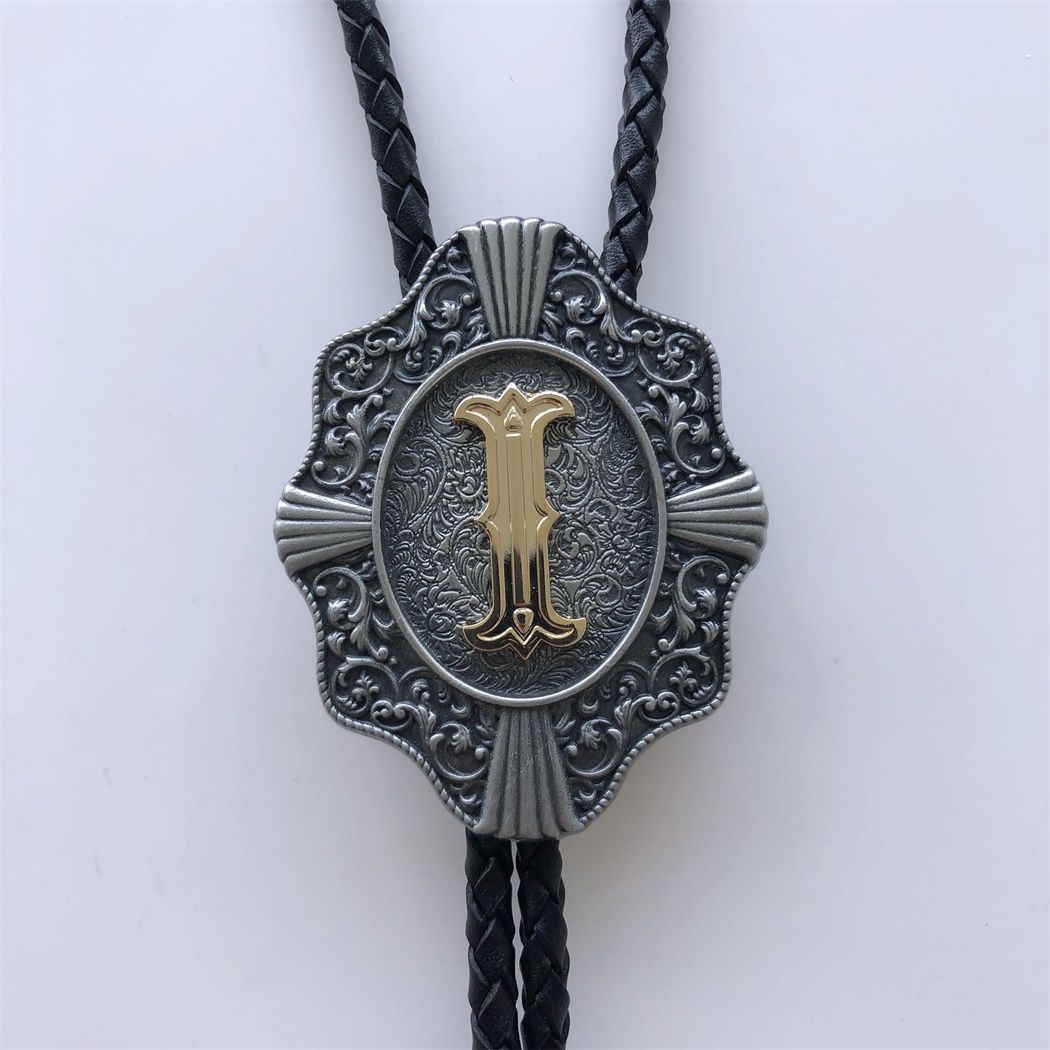 Western Tie Clips Initial Letter I Western Cowboy Cowgirl Bolo Tie
