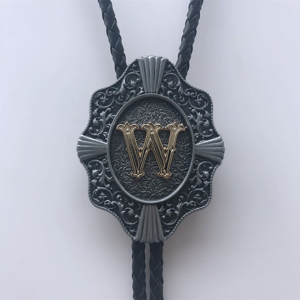 Western Tie Clips Initial Letter W Western Cowboy Cowgirl Bolo Tie