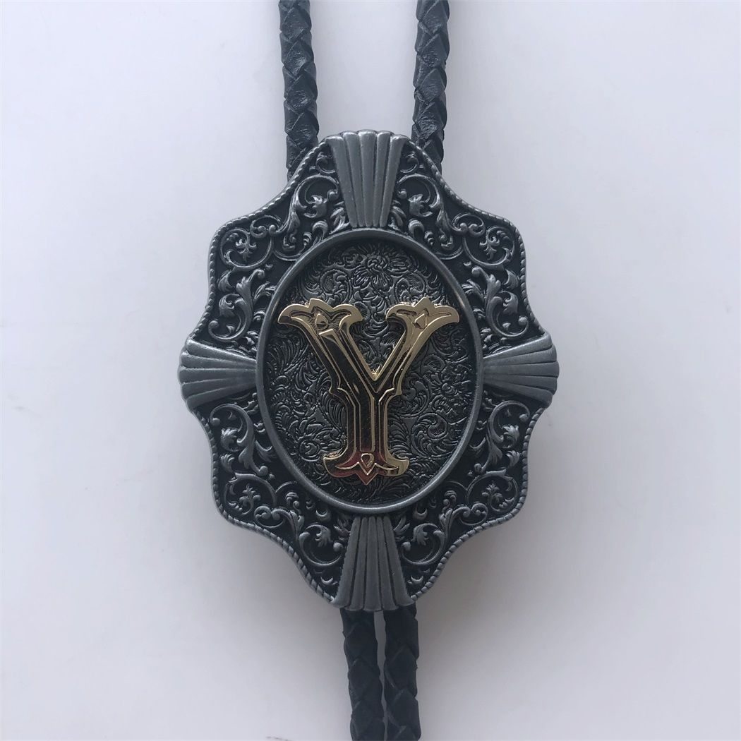 Western Tie Clips Initial Letter Y Western Cowboy Cowgirl Bolo Tie