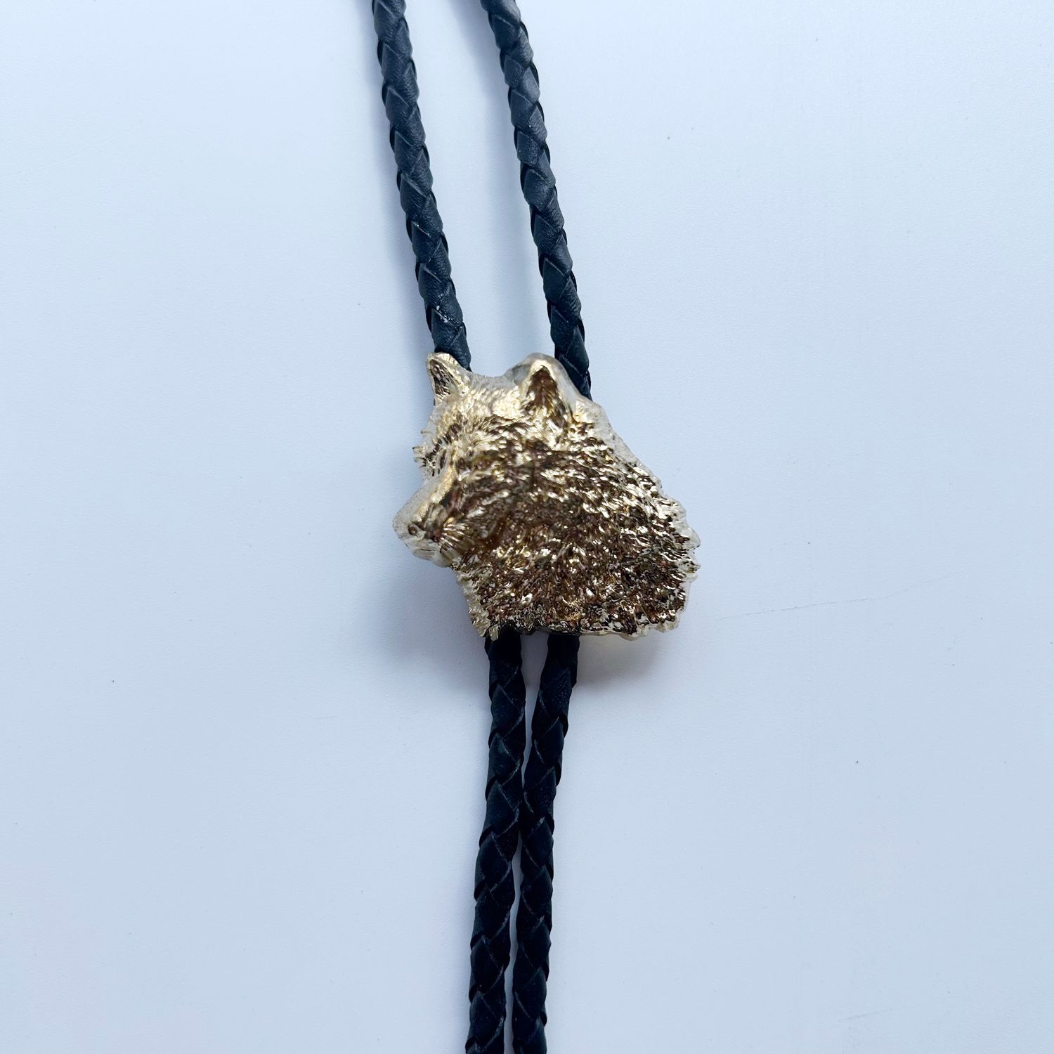 Gold Plated Western Wolf Bolo Tie Wedding BOLOTIE-WT139GD