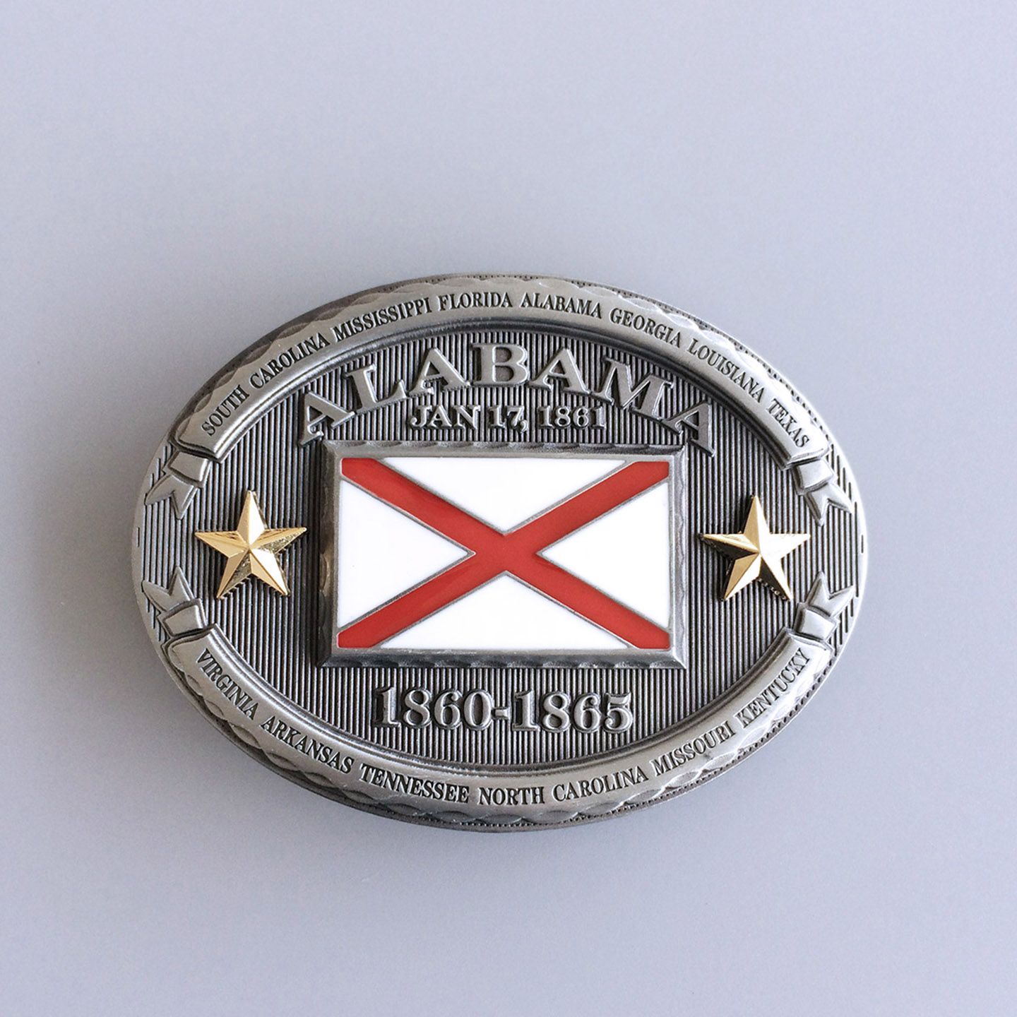 Oval Alabama Flag Belt Buckle Gurtelschnalle Boucle de ceinture FG008
