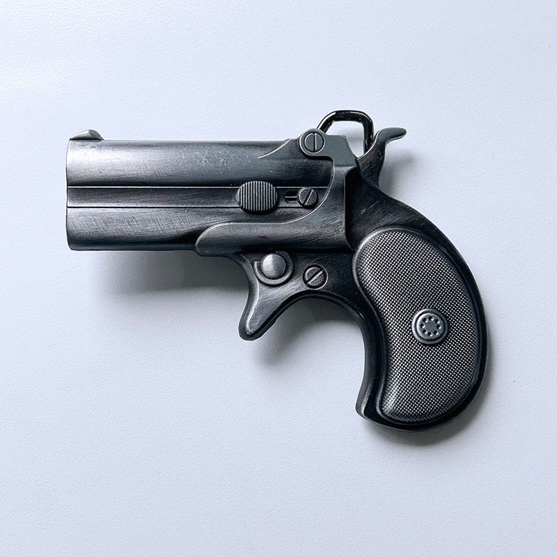 Vintage Style 3D Cut Out Revolver Gun Belt Buckle BUCKLE-GU011