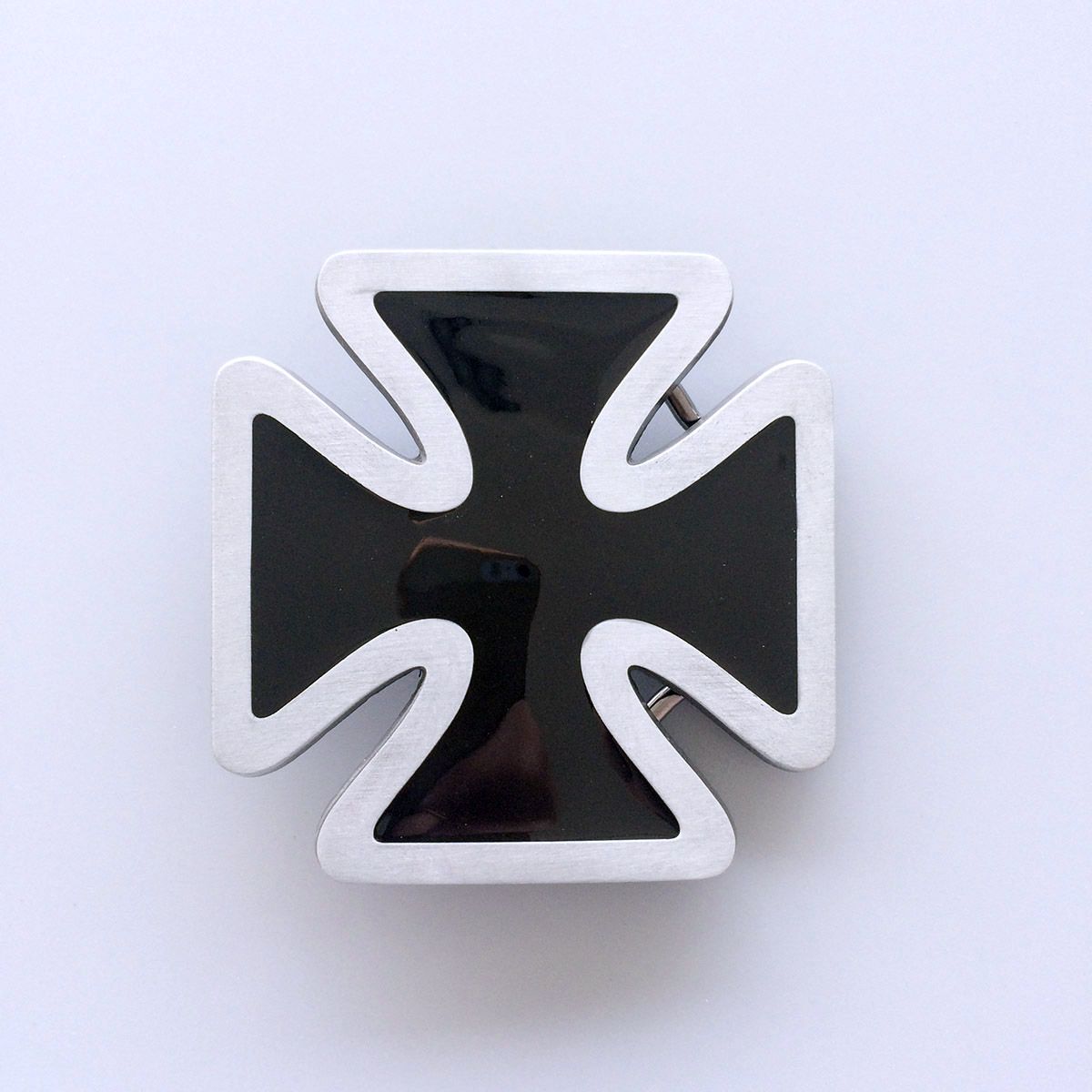 Black Cross Enamel Belt Buckle Gurtelschnalle Boucle de ceinture OC037BK