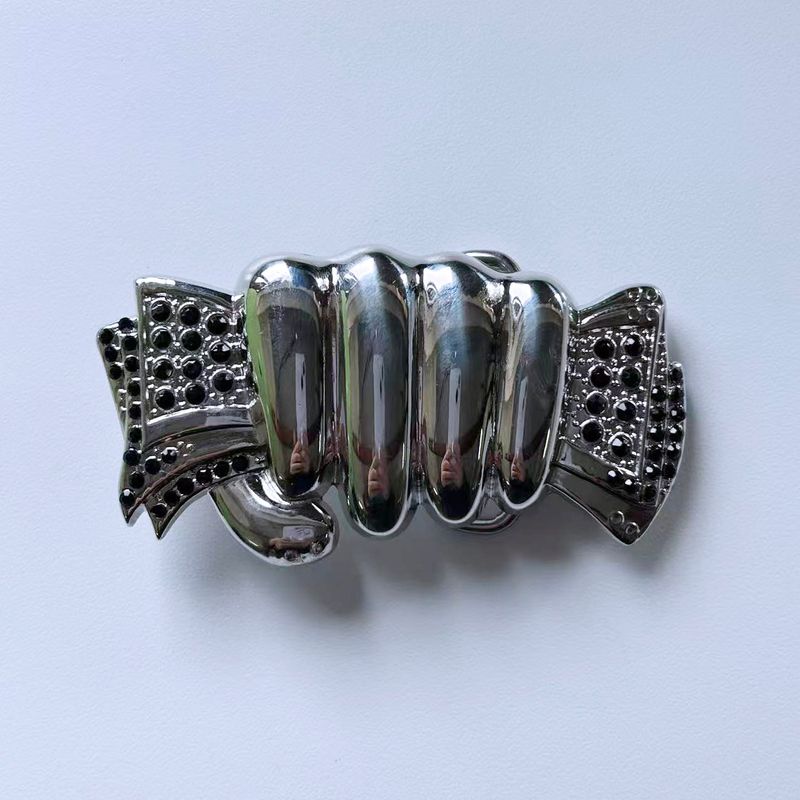 Fist Hand Full of Cash Black Rhinestones Belt Buckle BUCKLE-T085BK