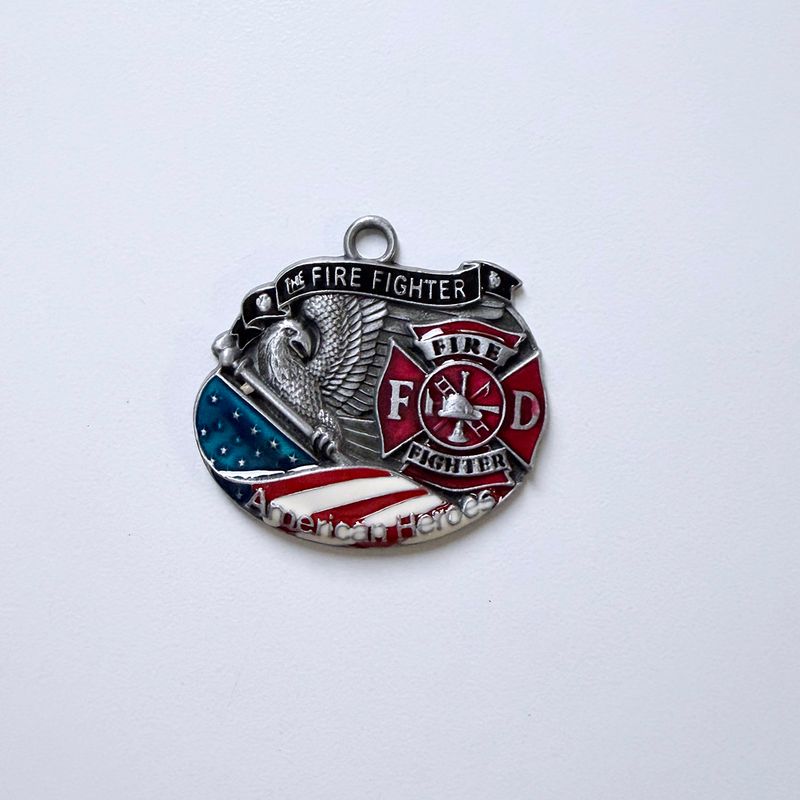 New Vintage Hero Fire Fireman Firefighter Metal Charm Pendant PENDANT-3D039