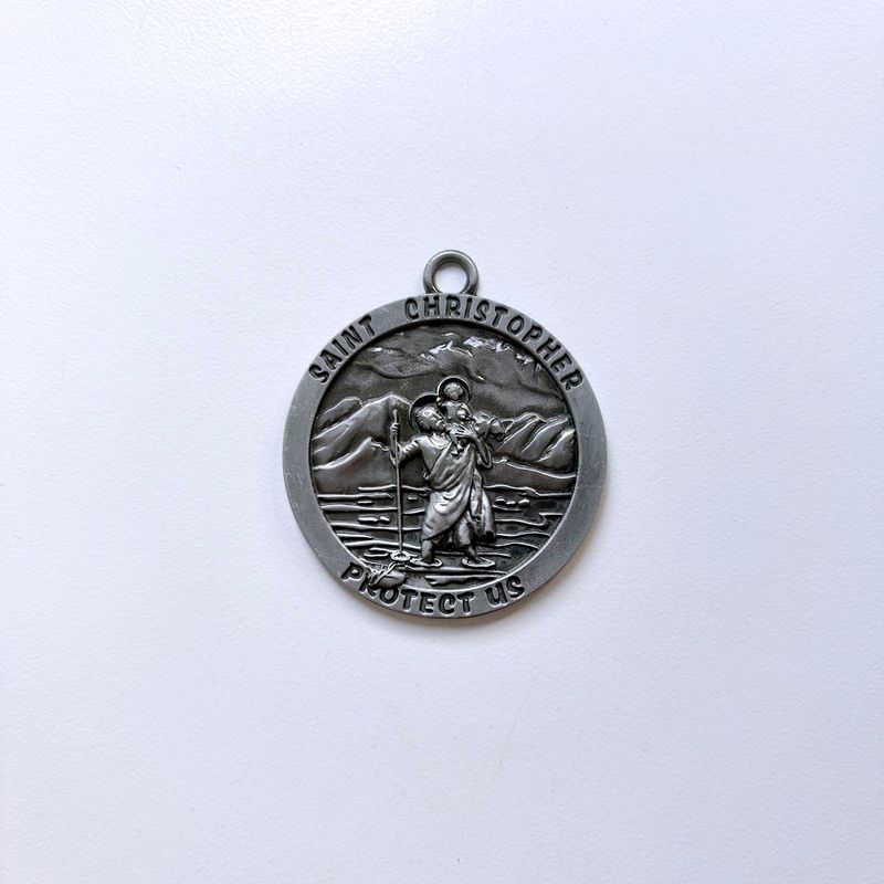 Saint Christopher Religion Metal Charm Pendant PENDANT-OC035AS