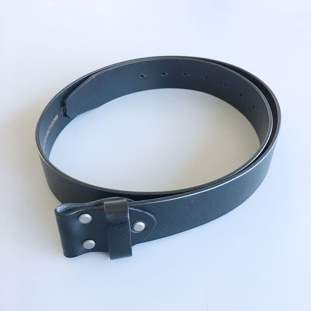 New Black Pure Nature Real Leather Belt Screws On Custom Cut to Fit Belt BELT1-016BK