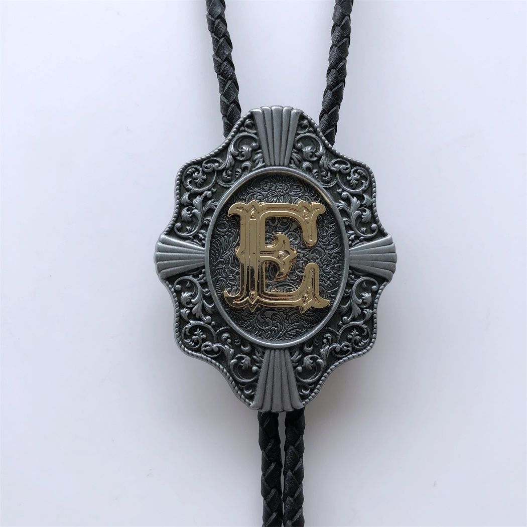 Western Tie Clips Initial Letter E Western Cowboy Cowgirl Bolo Tie