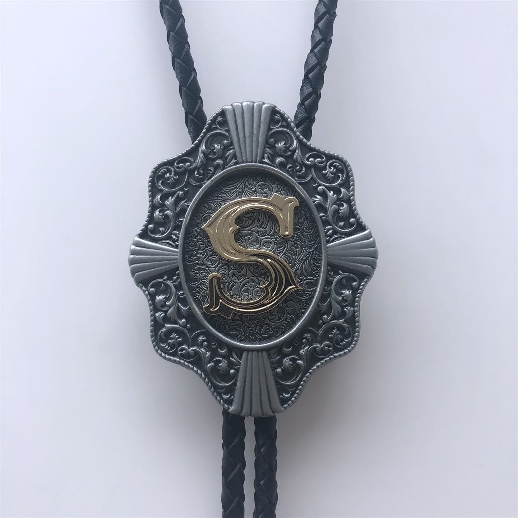 Western Tie Clips Initial Letter S Western Cowboy Cowgirl Bolo Tie