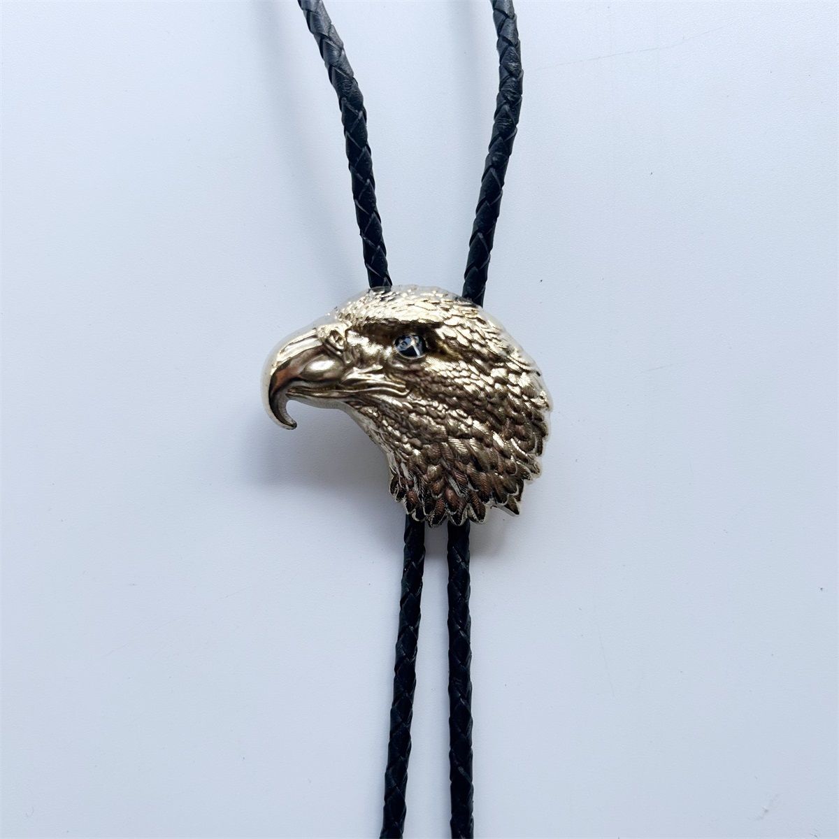 Bright Gold Plated Eagle Head Bolo Tie Wedding BOLOTIE-WT136GD