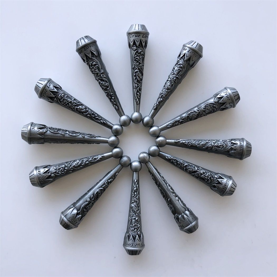 New Antique Silver Brushed Bolo Tips 50 pcs Per Bid