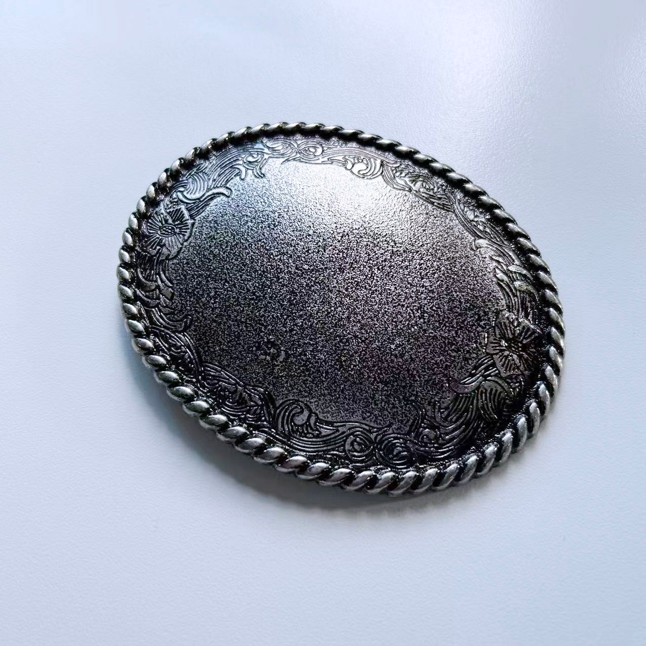 Vintage Style Western Flower Blank Belt Buckle BUCKLE-BL015