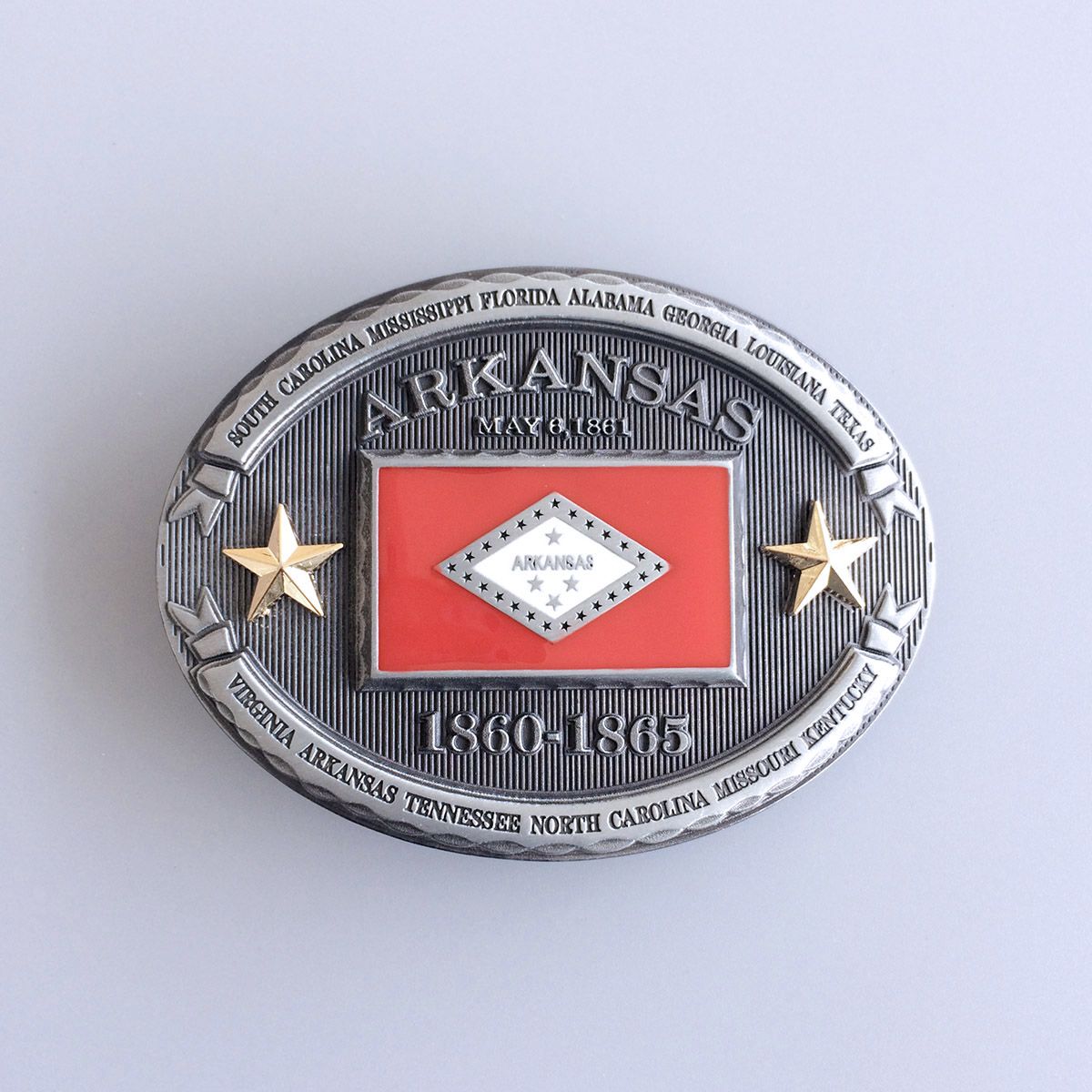 Oval Arkansas State Flag Belt Buckle Gurtelschnalle Boucle de ceinture FG009