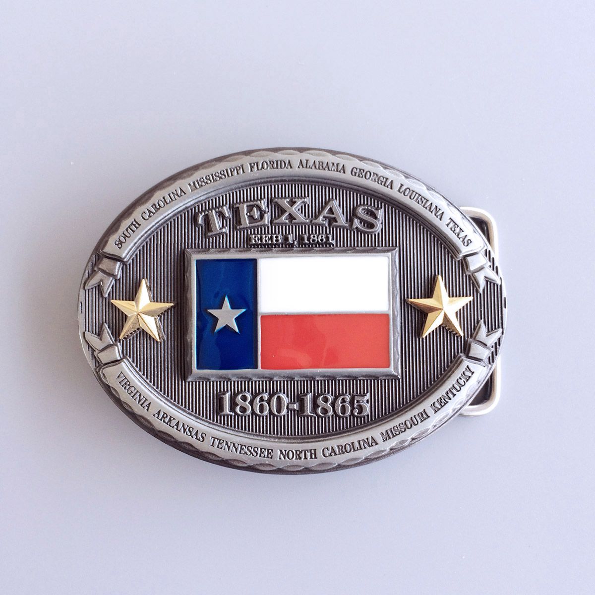 Vintage Star Flag Oval Belt Buckle Gurtelschnalle Boucle de ceinture FG020