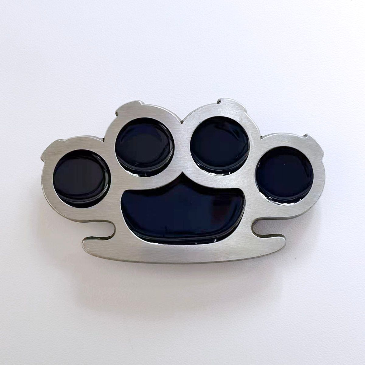 New Vintage Blue Enamel Cut Out Four Rings Belt Buckle Gurtelschnalle Boucle de ceinture BUCKLE-GU031BL