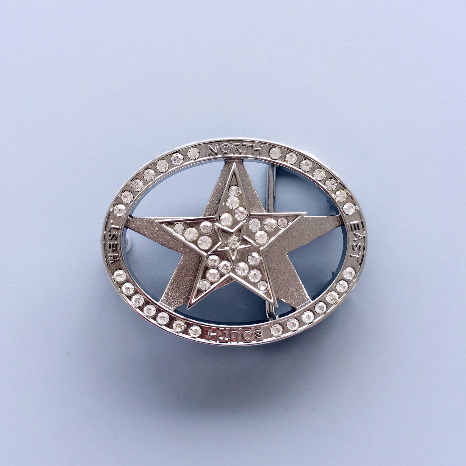 Belt Buckle (Rhinestones Star Spinner)