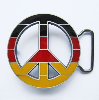 Peace Sign Germany Deutschland Flag Belt Buckle Gurtelschnalle Boucle de ceinture