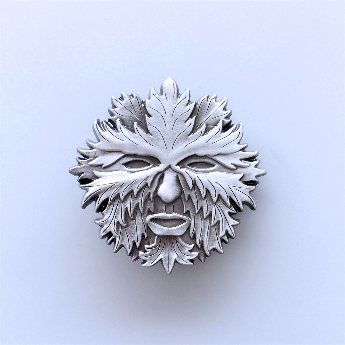 Antique Brushed Silver Man Face Belt Buckle Gurtelschnalle Boucle de ceinture BUCKLE-WT031AS